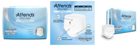 Attends Discreet Men's Disposable Incontinence Bladder Leak Underwear