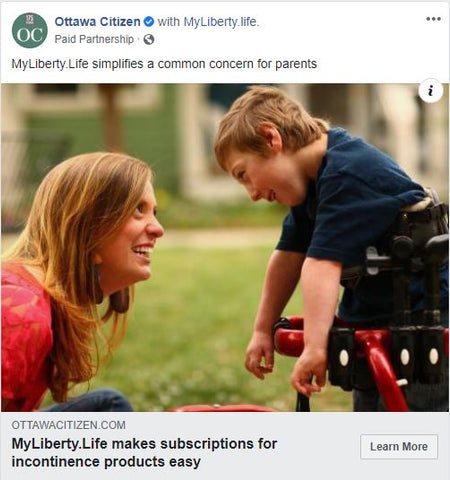 Facebook via Ottawa Citizen: MyLiberty.Life makes subscriptions for incontinence products easy