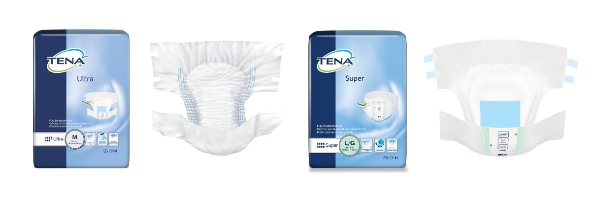 TENA Briefs in Ultra and Super Absorbency for Bowel Incontinence