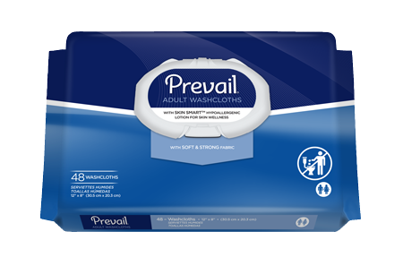 Prevail Incontinence Washcloths: Regular Scent or Fragrance Free