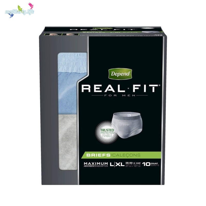 Depends for Mens Real-Fit Briefs that Look and Feel Like Underwear ...