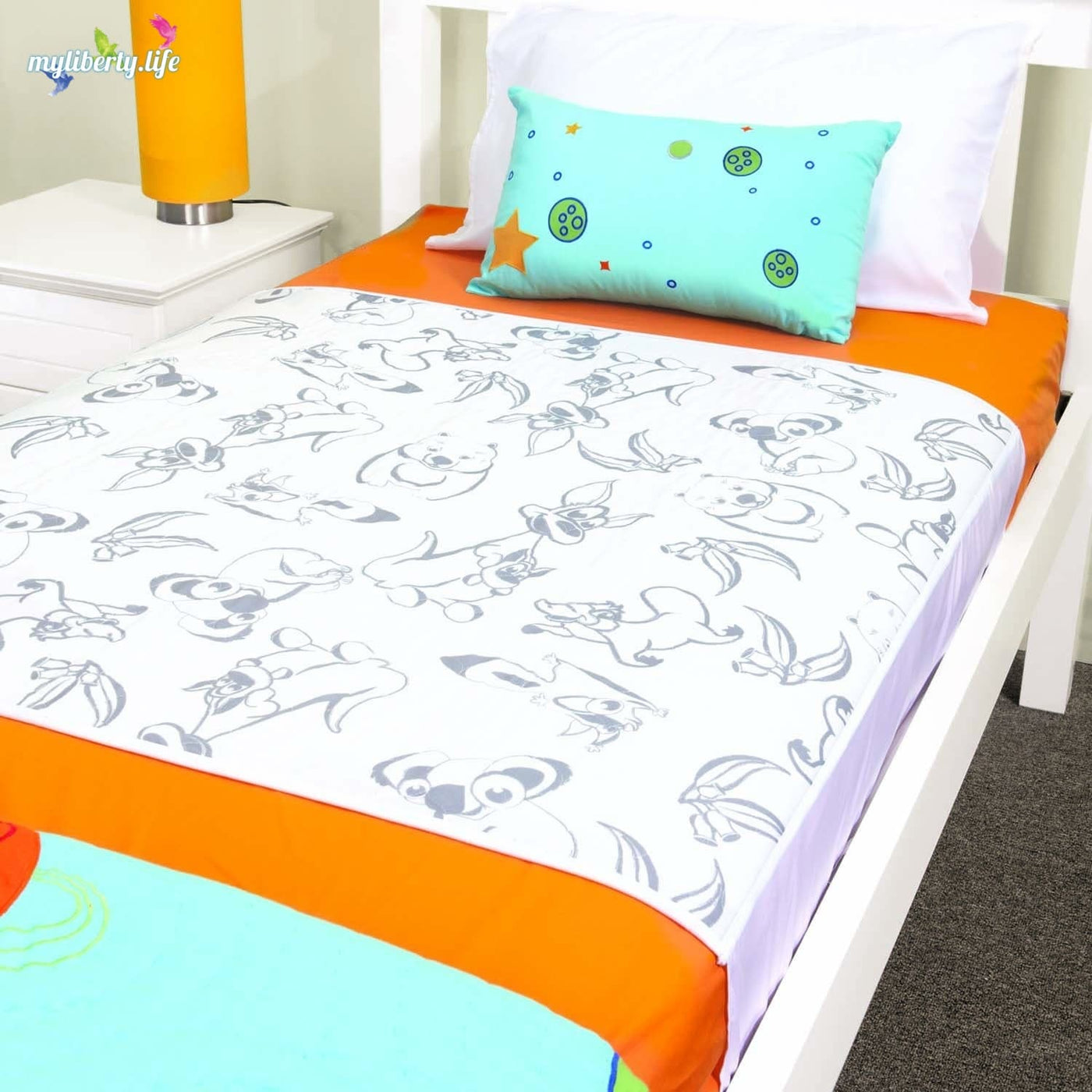 WATERPROOF CHILD BED SHEET COVER SINGLE MATTRESS PROTECTOR PLASTIC KID