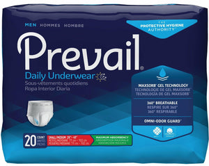 Prevail Per-Fit Large (44-58) Daily Underwear 18 Count Protective Hygiene