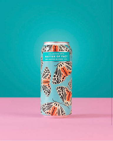 Moth beer label, illustrated by Abigail Gray Swartz for Collective Arts Brewing
