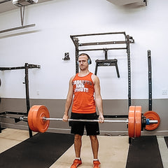 Jake dead lift with PRx Profile Rack with Kipping Bar