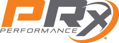 PRx Performance orange and gray logo