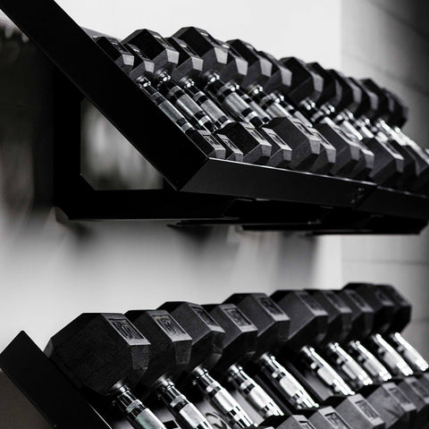 Wall-Mounted Dumbbell Storage