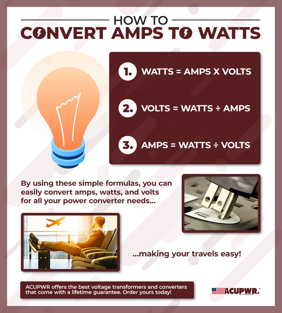 amps to watts conversion 240v