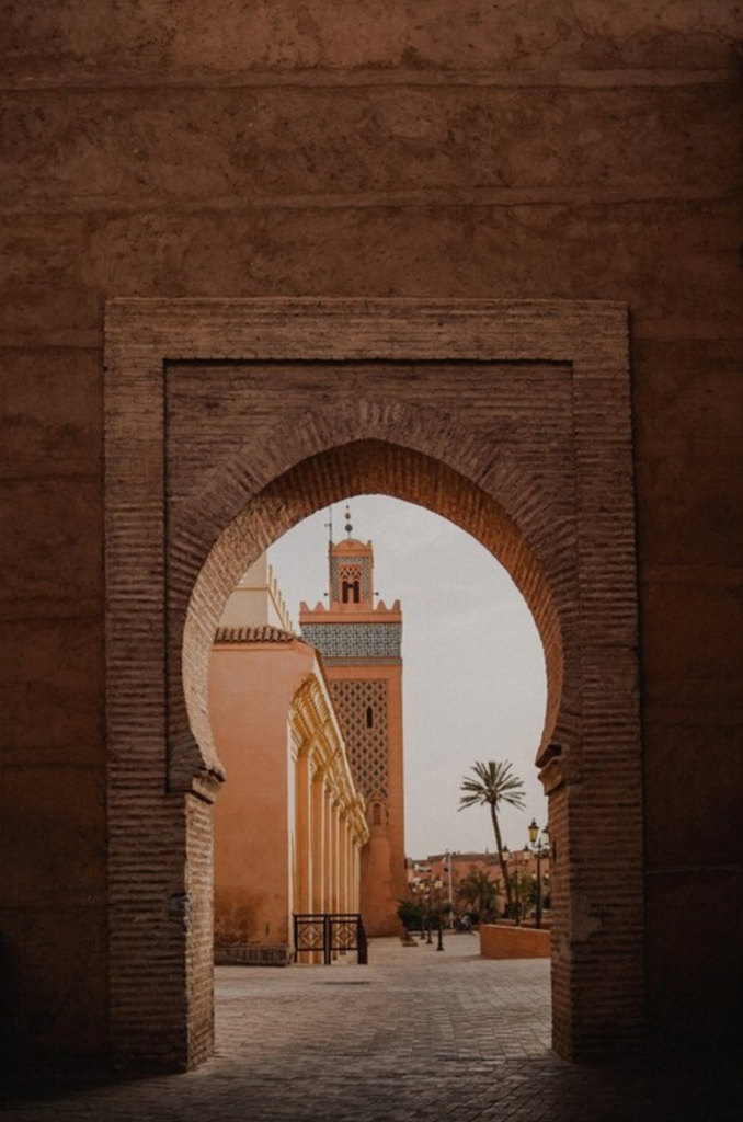 arches in marrakech morocco
