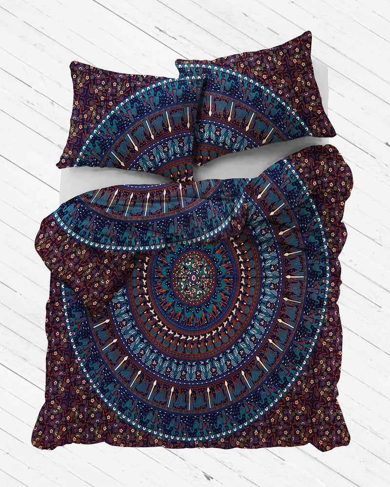 Blue Egypt Mandala Duvet Cover The Bohemian Shop