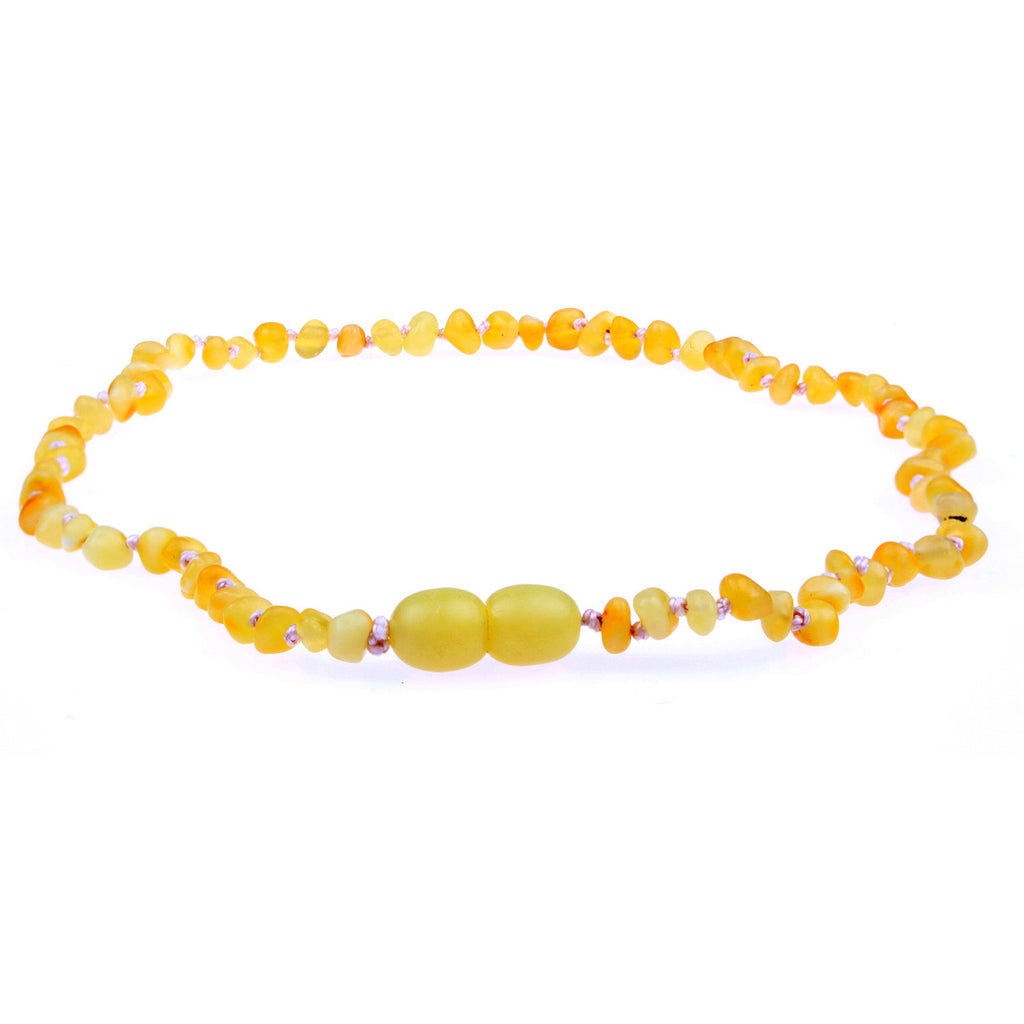 Amber Teething Necklace - Multicolor Beans - Baltic Amber
