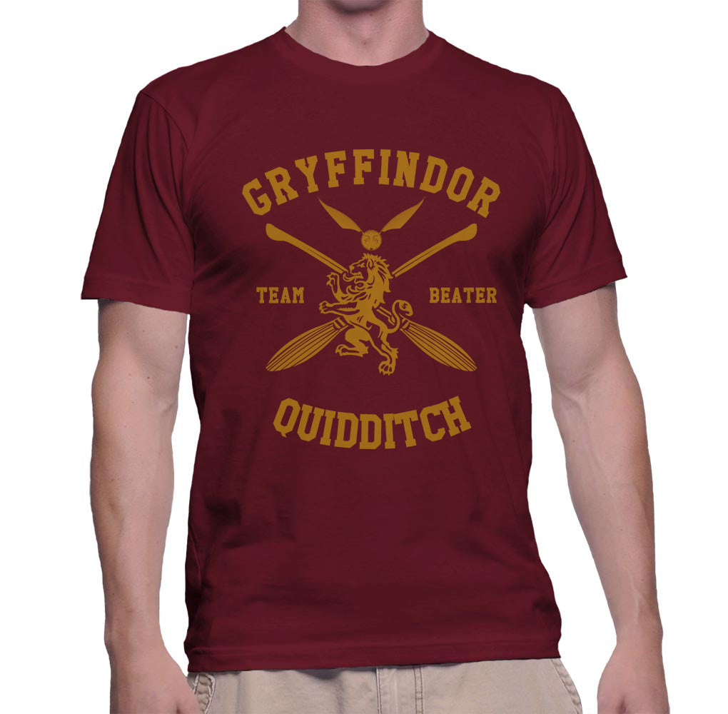 Customize - Gryffindor BEATER Quidditch Team Men T-shirt tee– Meh. Geek
