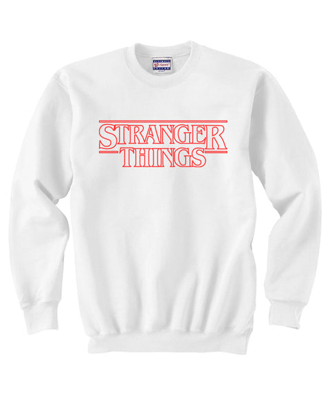 Stranger Things Outline Red ink Unisex Crewneck Sweatshirt Adult– Meh. Geek