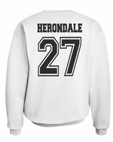 Herondale 27 Idris University Unisex Crewneck Sweatshirt White - Meh. Geek - 3