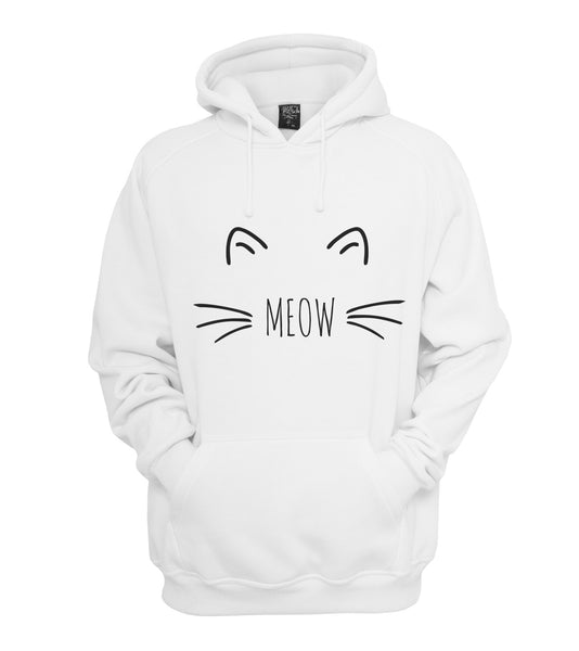 Meow Cat on Front Unisex Pullover Hoodie– Meh. Geek