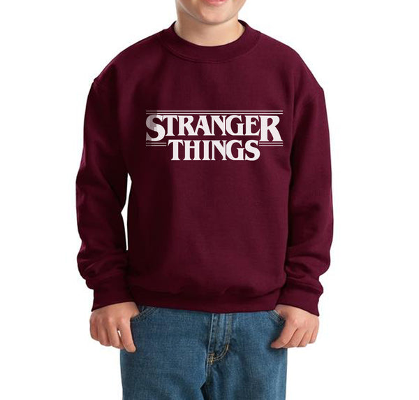 Stranger Things Bw Kid / Youth Crewneck Sweatshirt– Meh. Geek