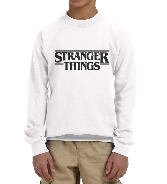 Stranger Things Bw Kid / Youth Crewneck Sweatshirt– Meh. Geek