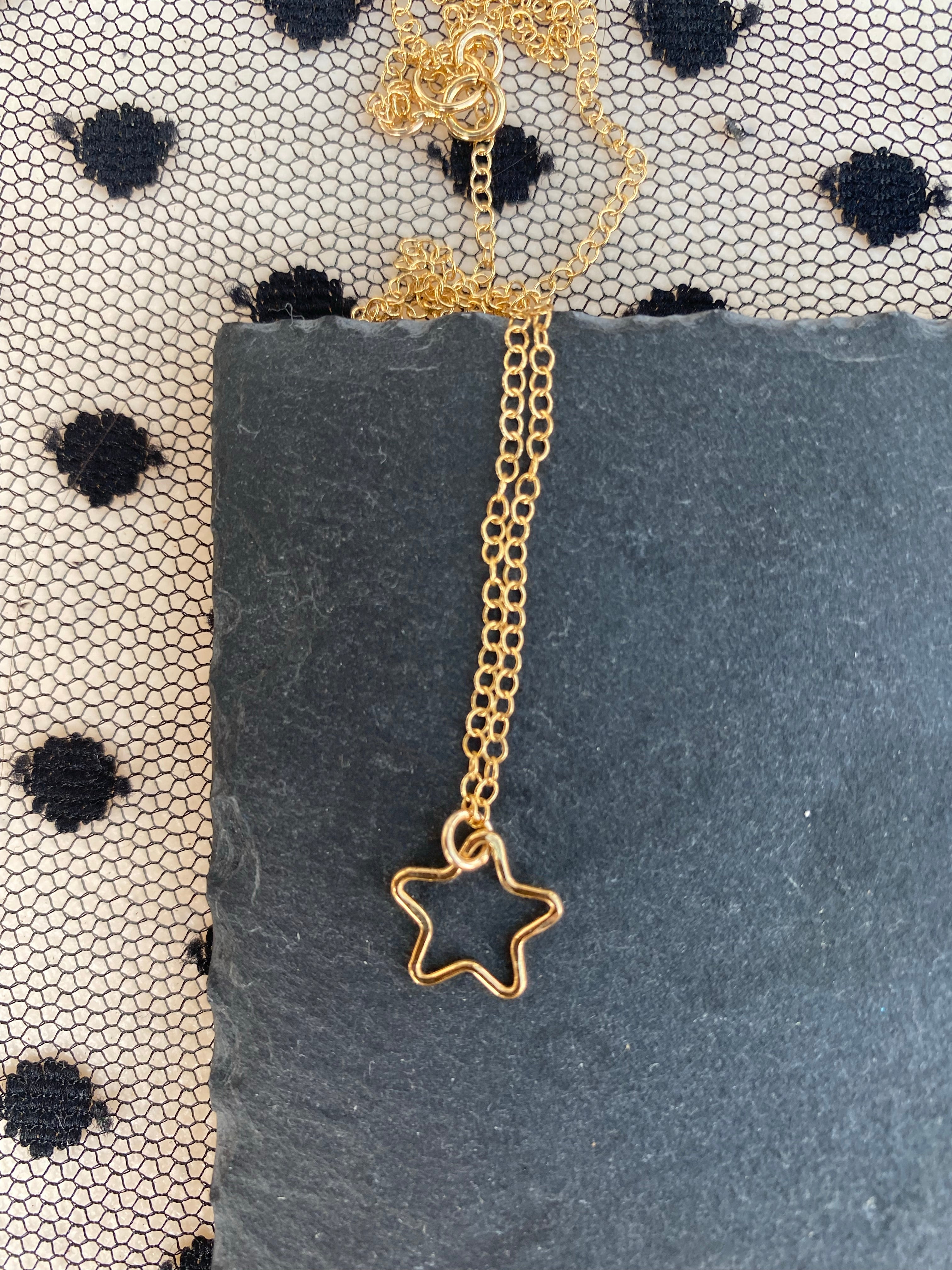 Gold fill star necklace