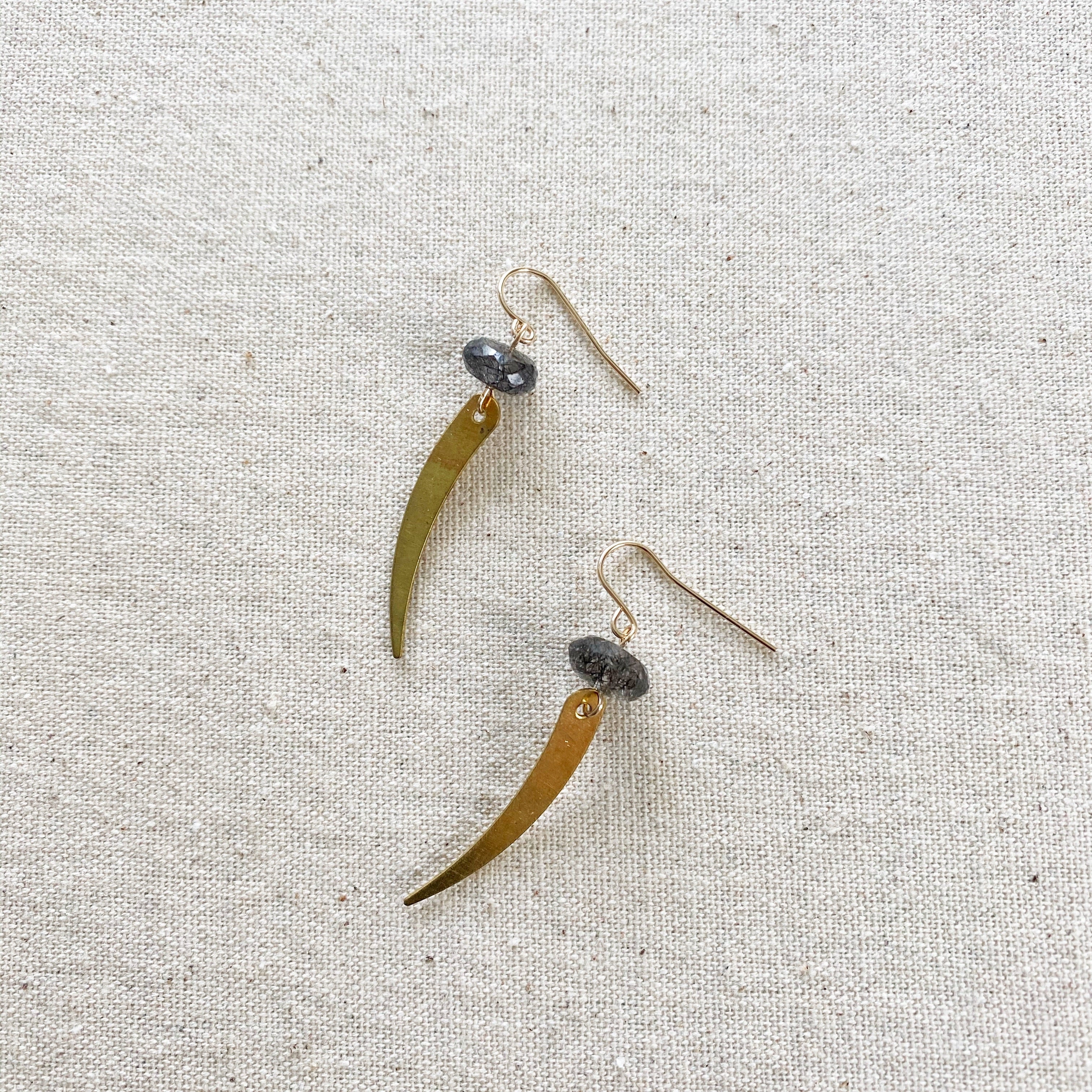 Gemstone Spike Earrings