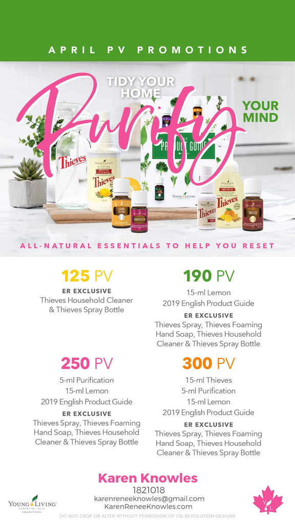 Springtime Renewal with young Living April Promotions Karen Renee Knowles