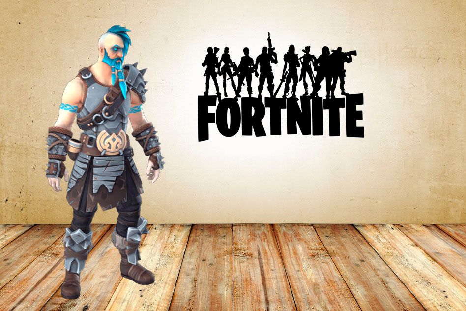 inspired by fortnite players heros standing on game title for gamer wall decal sticker 18 3 - fortnite 2wa