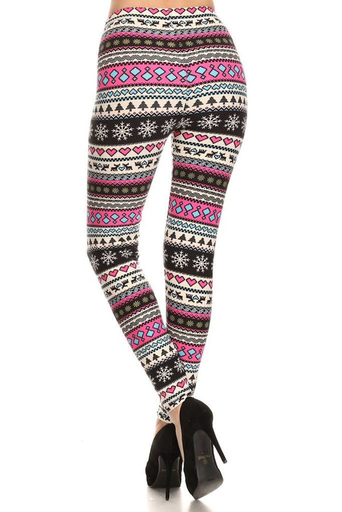 MULTICOLOUR HOLIDAY PRINTED LEGGINGS