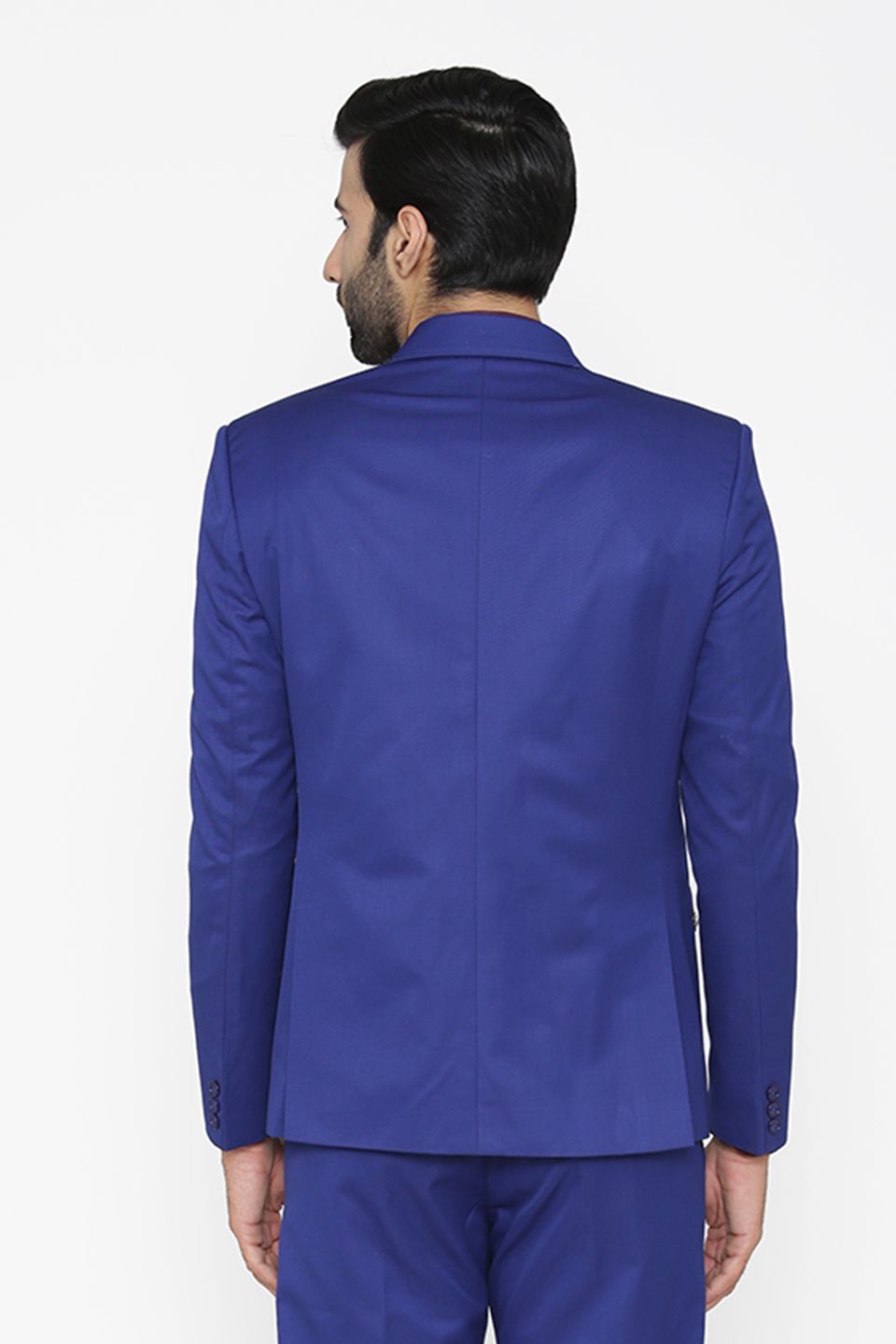 Wintage Men's Polyester Cotton Festive and Casual Blazer Coat Jacket : Blue