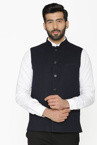 Wintage Men's Tweed Wool Festive and Casual Nehru Jacket Vest Waistcoat ...