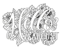 Free August Coloring Page - Printable Haven