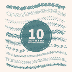 10 Laurel Leaf Brushes - PrintableHaven
 - 2