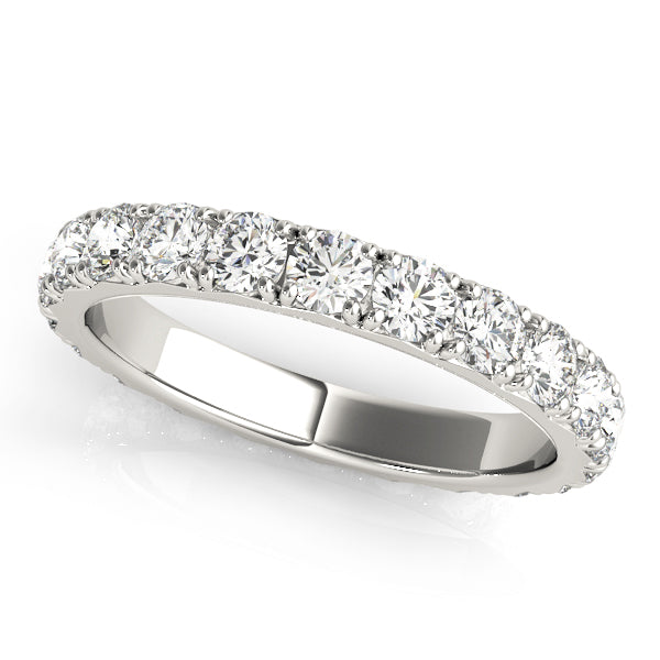 french cut diamond wedding band