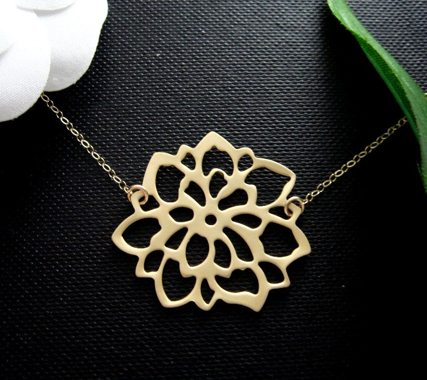 Dahlia Flower Necklace - Shop For Dahlia Flower Necklace Online ...