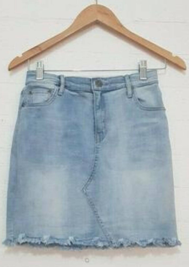 short denim skirt