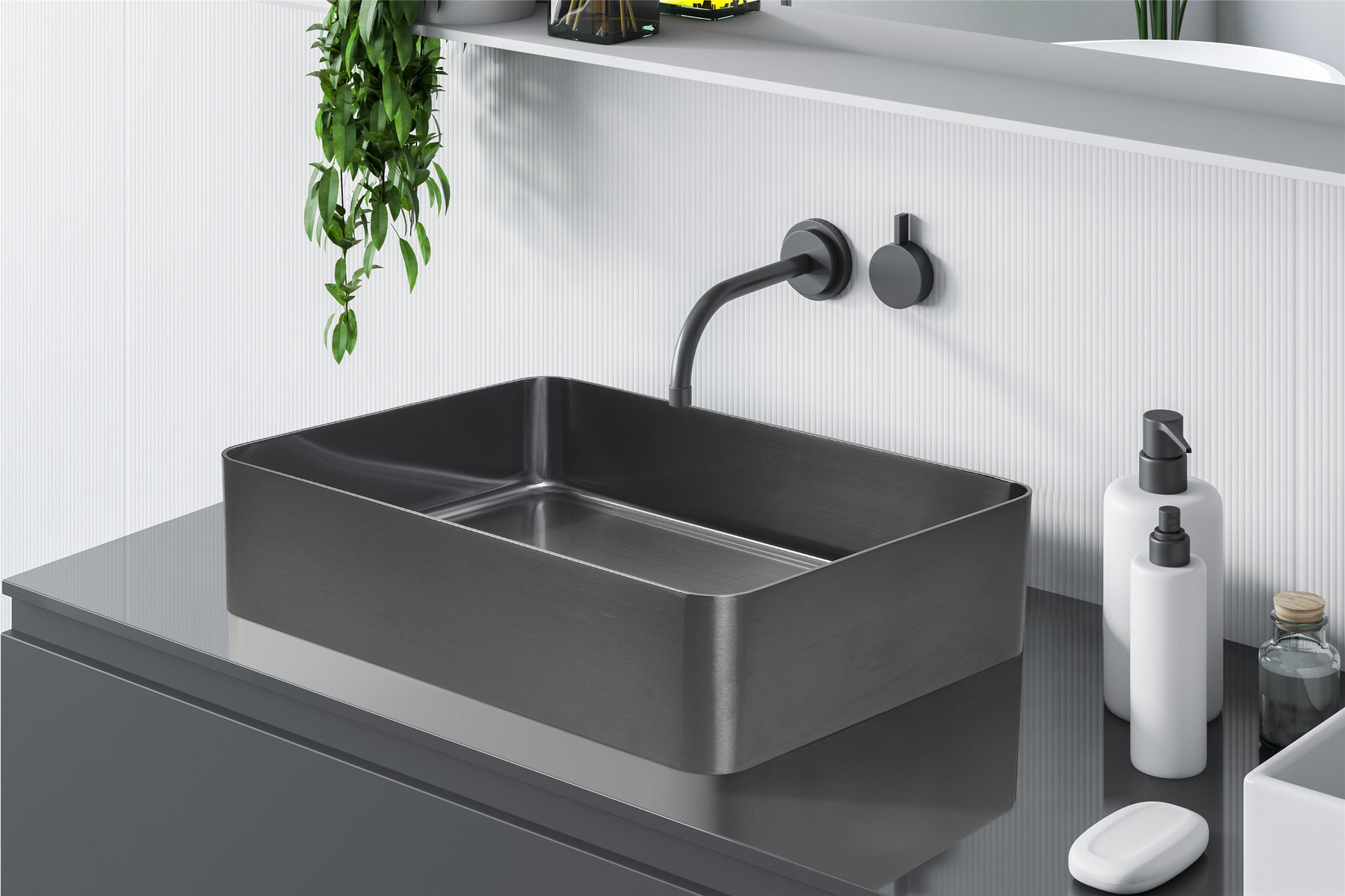 18 inch enamel bathroom sink with stainless steel