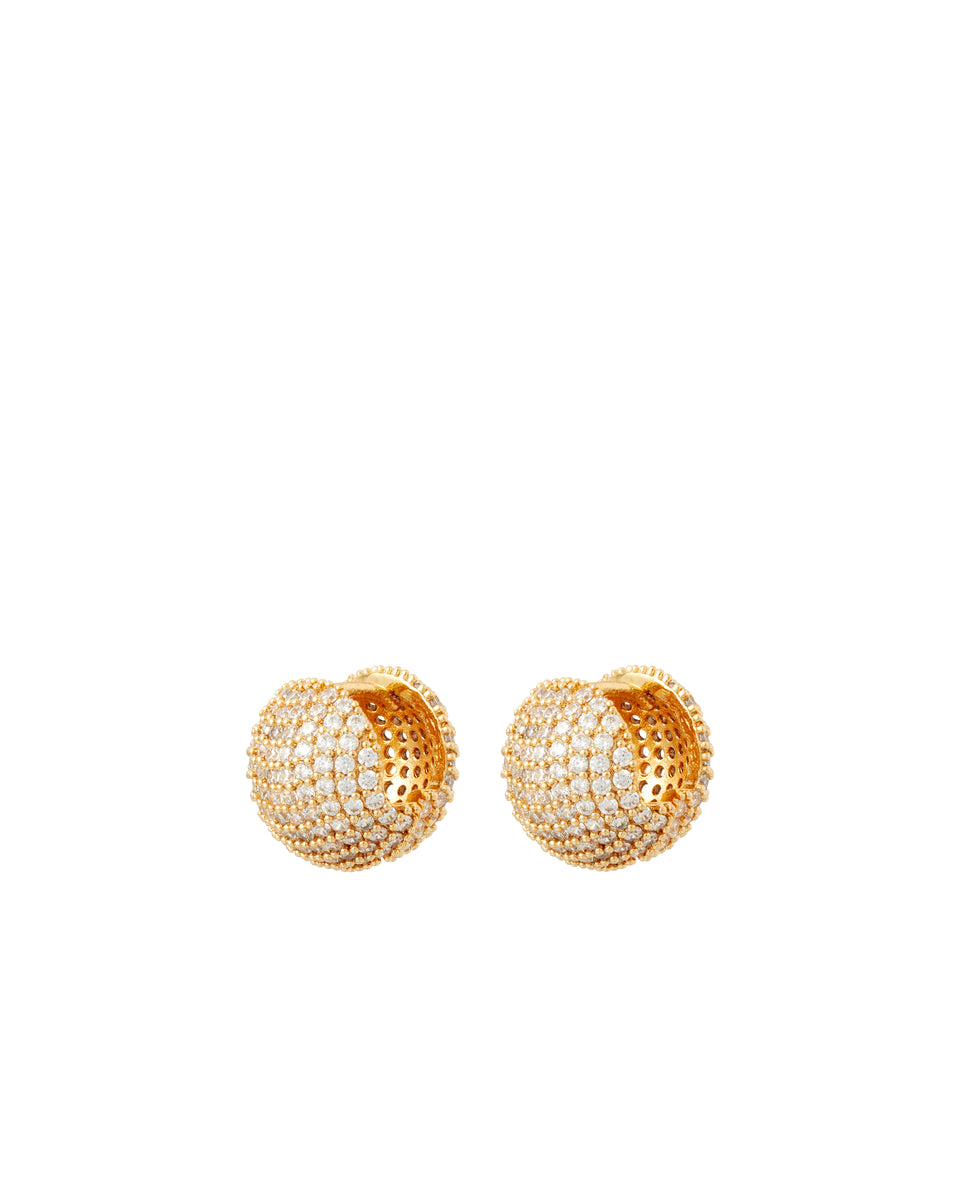 Baby Ball Earrings in Pave