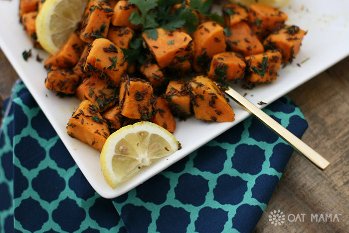 Oat Mama Lactation Recipes: Crispy Cumin Sweet Potatoes