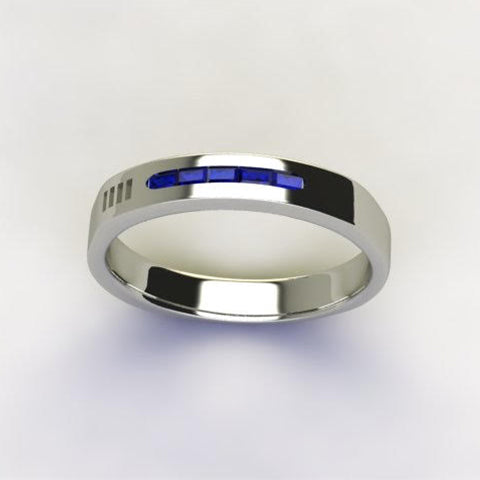 Customized "Timeless" Platinum Mens' Engagement Ring - Featured In Forbes Magazine