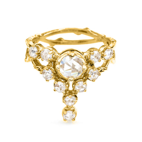 Karen Karch - Yellow Gold Diamond Floating Star Ring