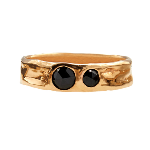 Together Ring - 18K Rose Gold & Black Diamonds