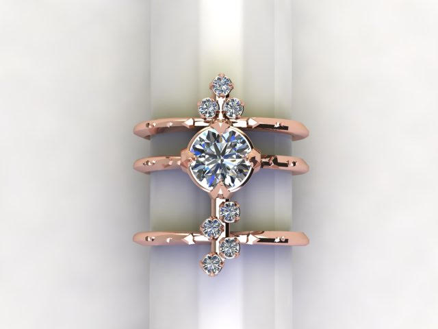 Karen Karch _ Karch Wolfe Custom - Diamond Ring Design Front