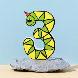 'snake 3rd Birthday' Kid's Birthday Number Card - Paper Kite