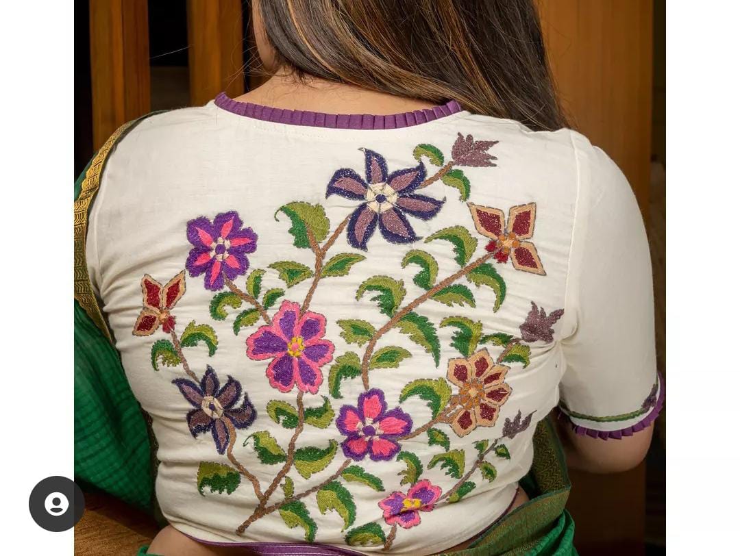 FLOWER EMBROIDERY DESIGNS FOR BLOUSE