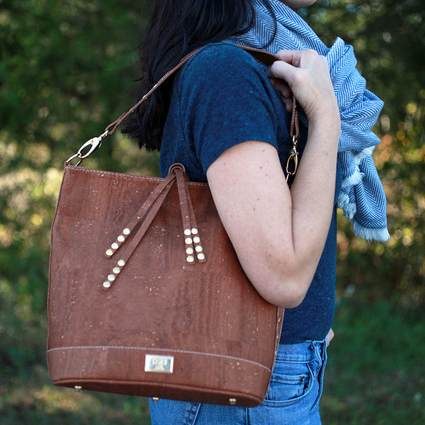 Cork Loretta Hobo Bag | Upcycled, Recycled, Repurposed, Reimagined | Changing Tides