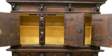 VERY FINE RENAISSANCE REVIVAL FIGURAL MARQUETRY CABINET, 19th Century(1800s)!! - Old Europe Antique Home Furnishings