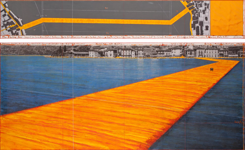 Christo and Jeanne-Claude Floating Pier Sketch