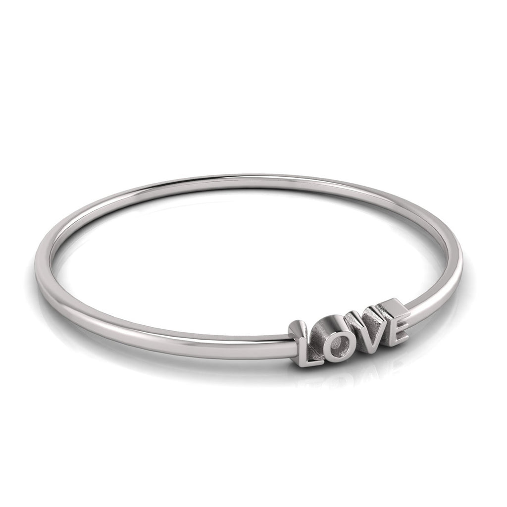 sterling silver love bangle