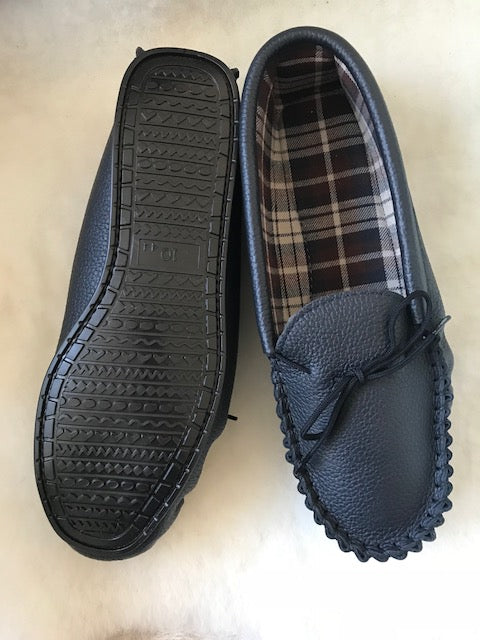 Gents Leather Moccasin Slipper Hard sole | Richard – Dane Crafts