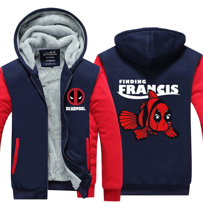 deadpool zipper hoodie