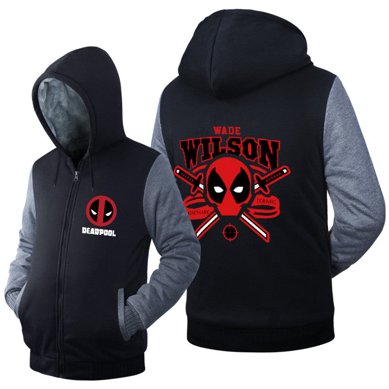 deadpool zipper hoodie