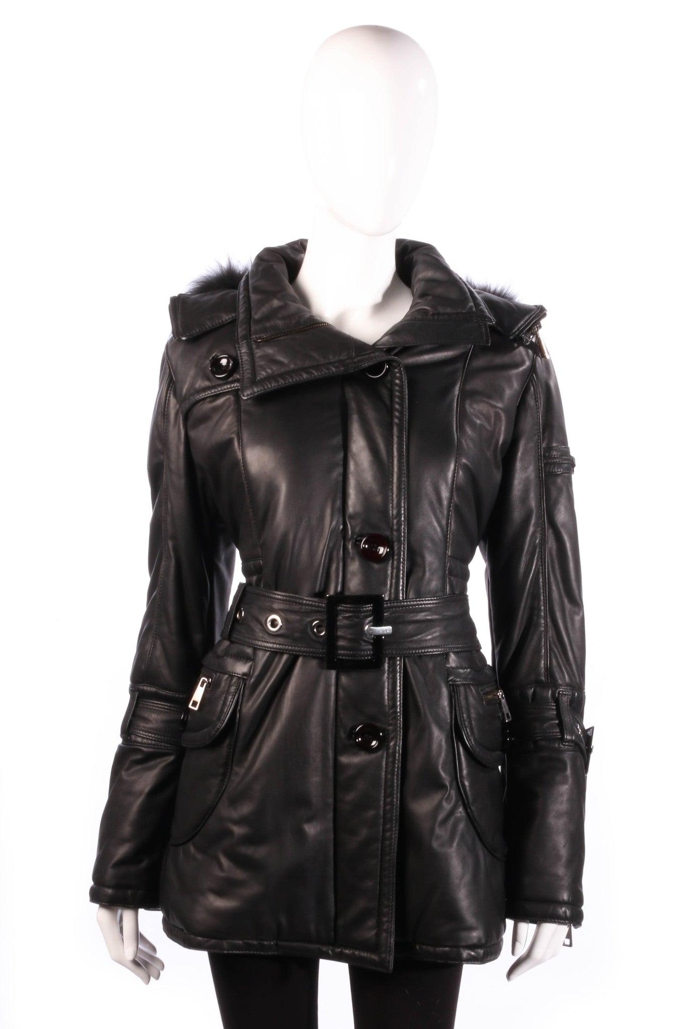 Giorgio \u0026 Mario leather coat with hood 